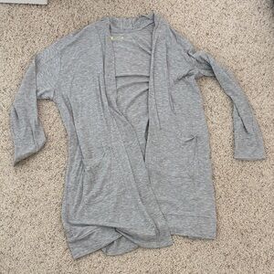 Xersion Heather Gray Women's Cardigan Cozy Soft with Pockets Large